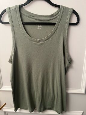 Maurices Sage Green Ribbed Scoop Neck Tank